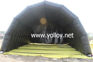 Sort Opblåsbar Privatfly Hangar Tunneltelt