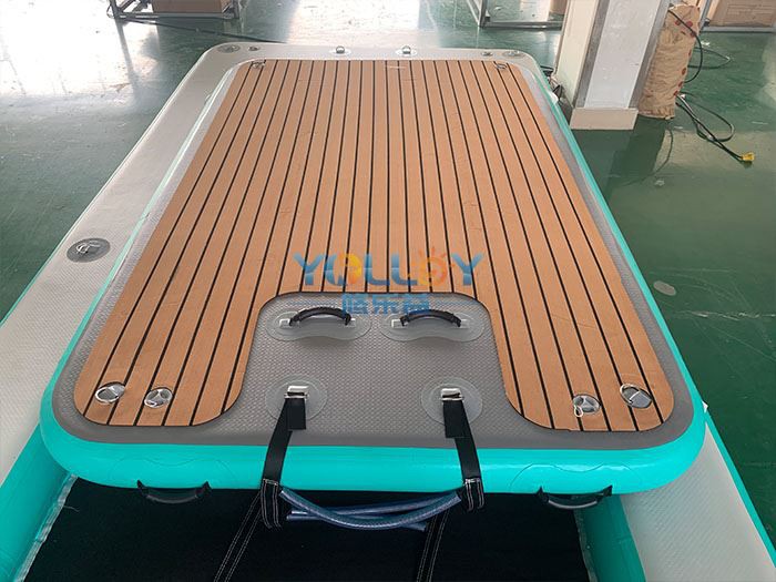 Water Floating Platform With Teak Flooring